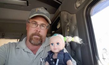 She Asked Her Trucker Dad To Babysit Her Doll, So He Documented Their Big Adventure