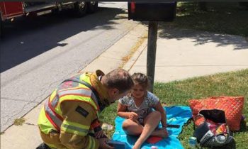 Firefighter Distracts Young Girl Who Arrives Home To House Fire, Everything Destroyed