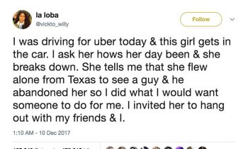 An Uber Driverand#039;s Act Of Kindness Toward A Heartbroken Passenger From Out Of Town