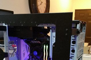 Stretched PC Case Turned GPU Cryptominer