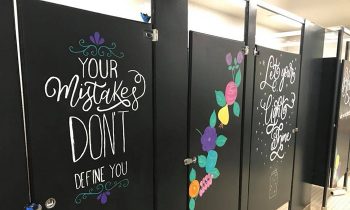 Parents Surprise Students By Painting The Schooland#039;s Bathrooms With Positive Messages