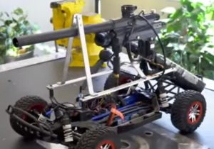 RC Car Hacked Into Paintball Shooting Tank