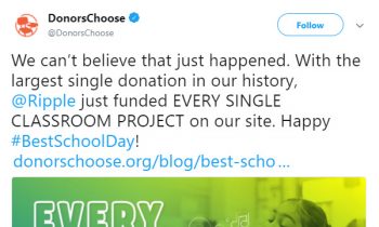 Every Single Teacher On A Crowdfunding Site Just Got Their School Project Funded