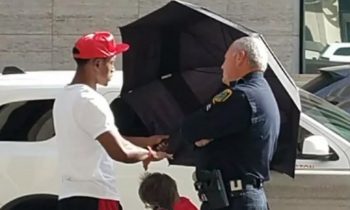 Teen Uses Umbrella To Shade Elderly Woman For Nearly 2 Hours At Bus Stop