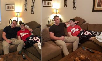 J.J. Watt Visits With Injured Kids From Sante Fe School Shooting